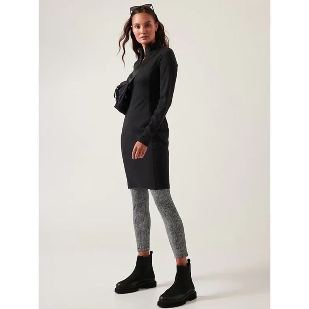 NWT Athleta Delancey Dress Black Size M Stretch